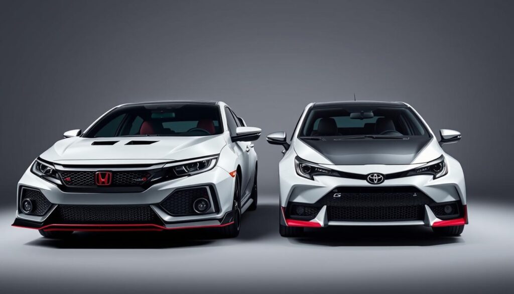 Civic Type R vs GR Corolla aerodynamics comparison