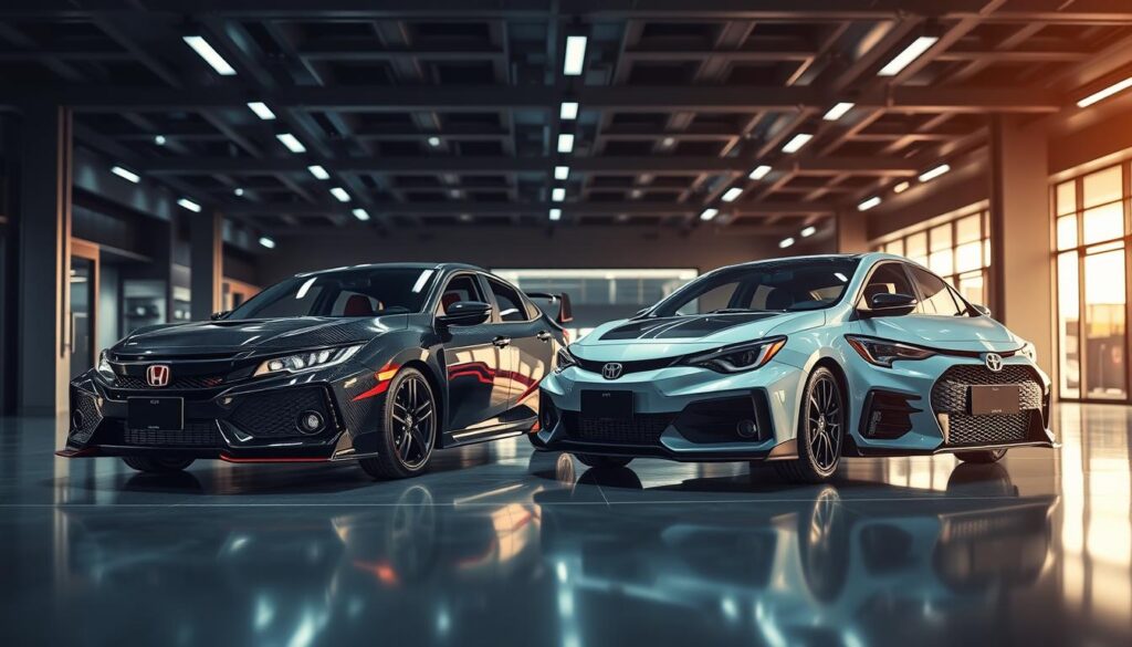 Civic Type R vs GR Corolla interior comparison